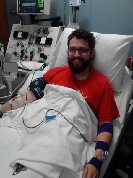 Jacob donating to his sister , my daughter , hopefully a new life.